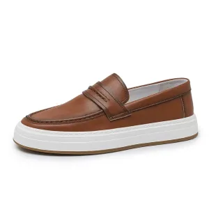 Heritage Leather Moccasin Loafers