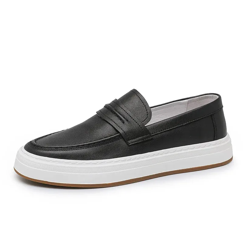 Heritage Leather Moccasin Loafers